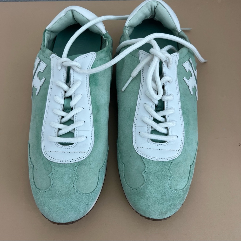 Tory Burch Mint Leather Sneakers